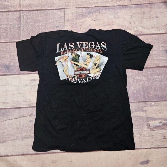 Harley Davidson Tshirt Size XL Las Vegas Nevada 4 Aces 2014 - Picture 4 of 5